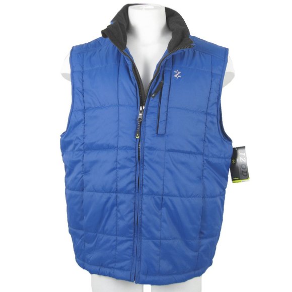 NEW Izod Lightweight Puffer Vest!L or XXLBlue With Izod Insignia on Chest